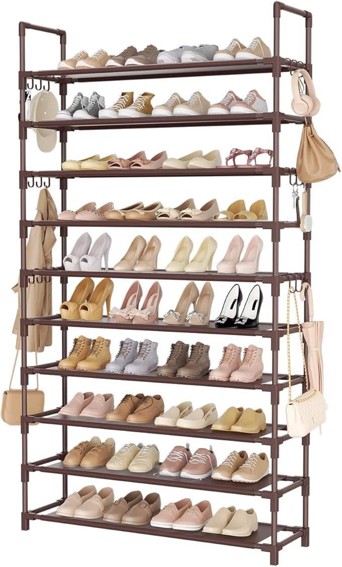 LANTEFUL Tall Shoe Rack 10 Tier Shoe Organizer Large Shoe Shelf by LANTEFULforTidyingHouse