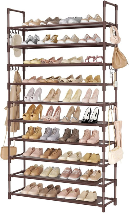 LANTEFUL Tall Shoe Rack 10 Tier Shoe Organizer Large Shoe Shelf by LANTEFULforTidyingHouse