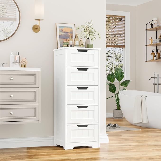 FOTOSOK Bathroom Cabinet, Bathroom Storage Cabinet - Image 4