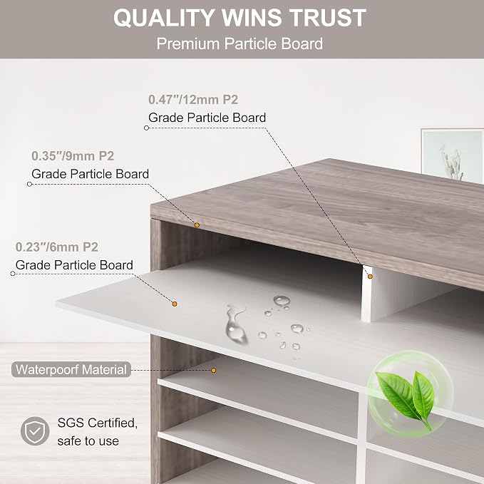 TQVAI Literature Organizer, Heavy Duty 48 Compartments Countertop Mail Organizer - Image 2