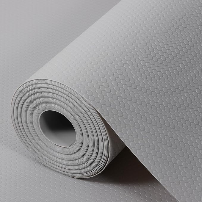 Light Gray Shelf Liners for Kitchen Cabinets Non Adhesive Drawer Liner for - Image 9