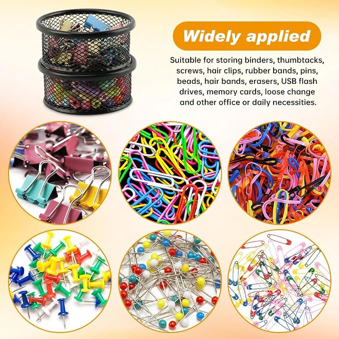 Paper Clip Holder With 50PCS Colored paper clips, 2/4PCS Stackable PaperClip - Image 7