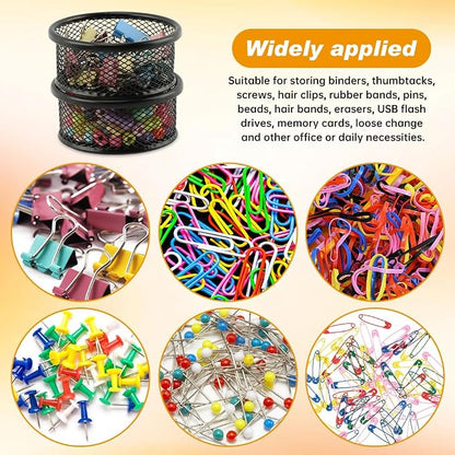 Paper Clip Holder With 50PCS Colored paper clips, 2/4PCS Stackable PaperClip - Image 7