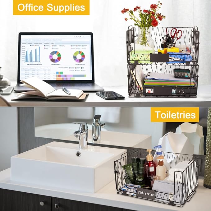 2 PACKS XXL Kitchen Organization and Storage Pantry Baskets, Fruit & Vegetable - Image 6