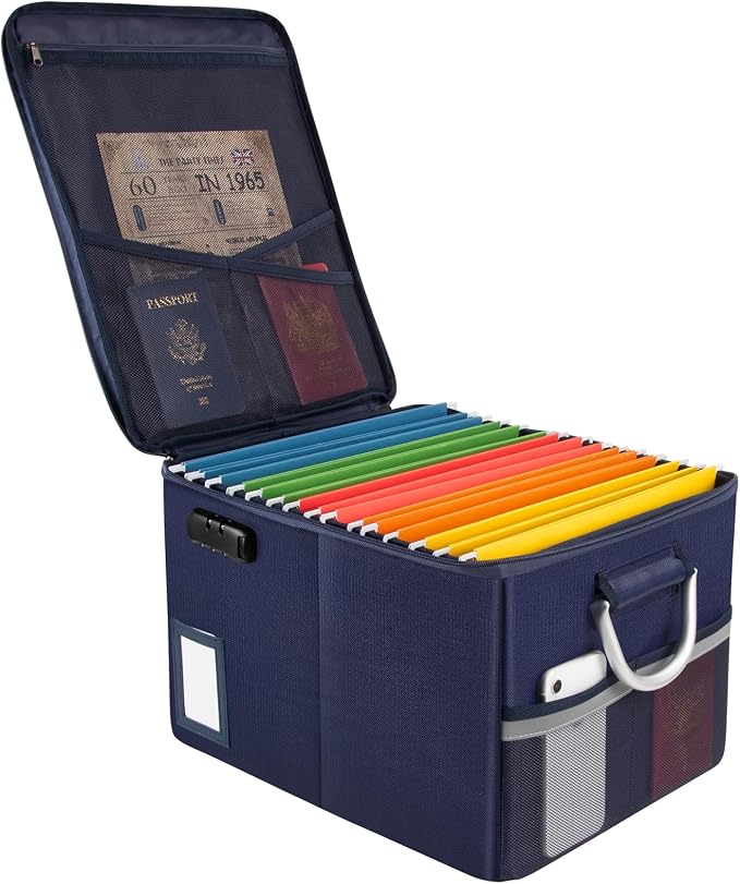 TOMKID Fireproof Document Box, Fire Proof Safe Box by Aobteeny