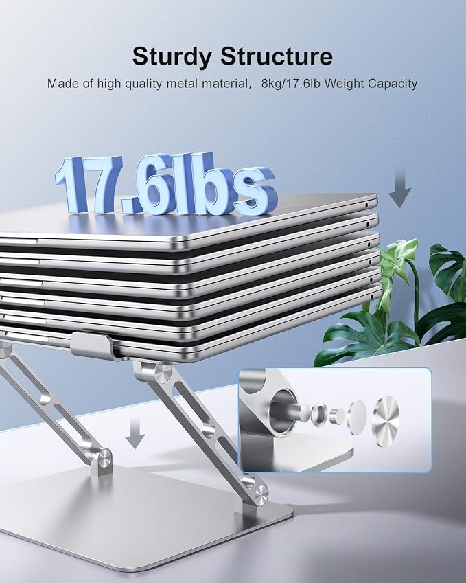 Adjustable Laptop Stand Ergonomic Computer Riser Aluminum Laptop Stand - Image 5