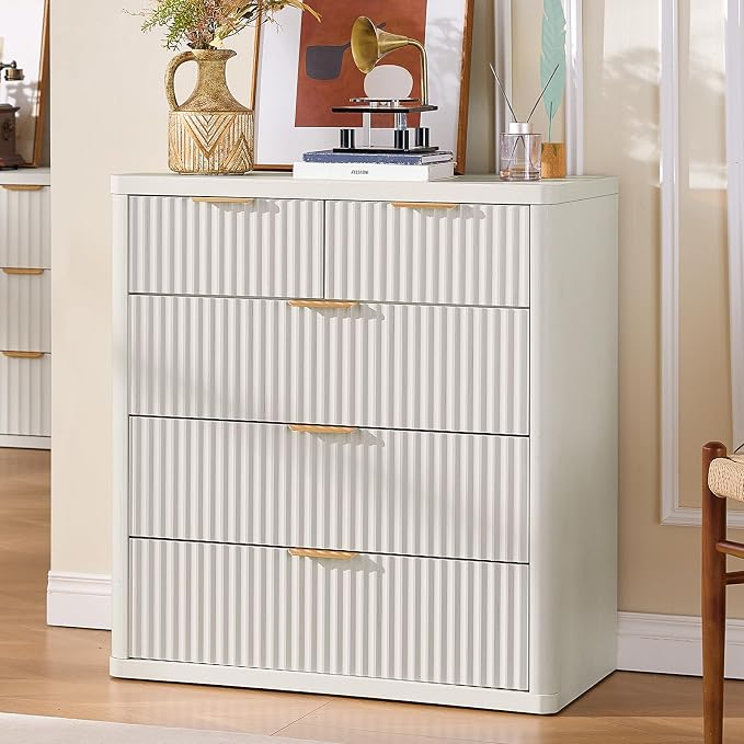 LEYAOYAO Fluted 5 Drawers Dresser - Image 3