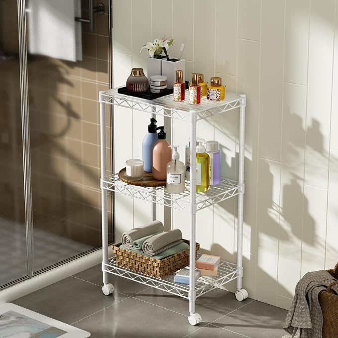 Golpart Small Shelves Storage Wire Metal Adjustable Shelf Unit - Image 6