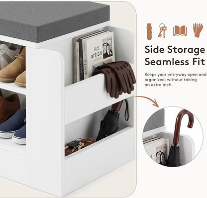 GRUSIGN 39.6" Shoe Storage Bench - Image 4