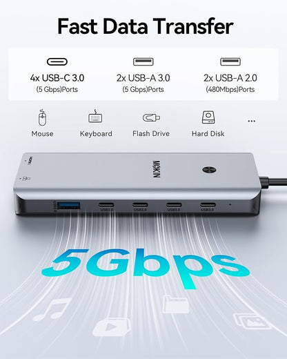 Laptop Docking Station Dual Monitor, USB C Hub - Image 9