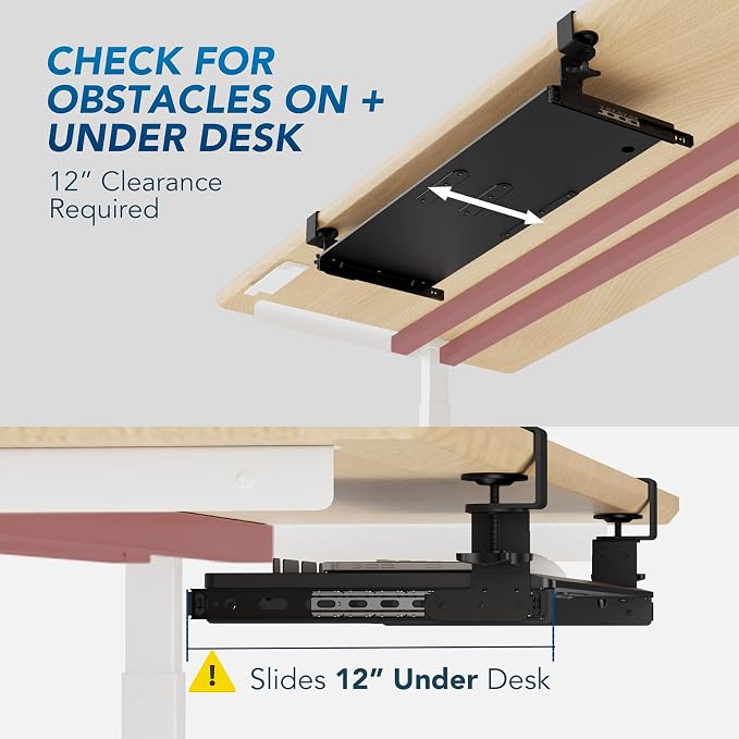 AX WABER Keyboard Tray Under Desk Pull Out - Image 6