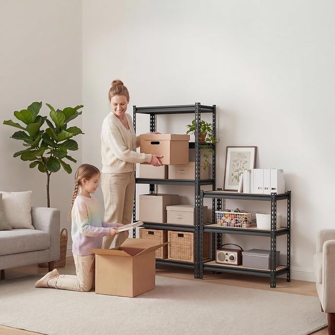 VEVOR Storage Shelves, 5-Tier Adjustable, 2000 lbs Capacity, Heavy Duty Garage - Image 2