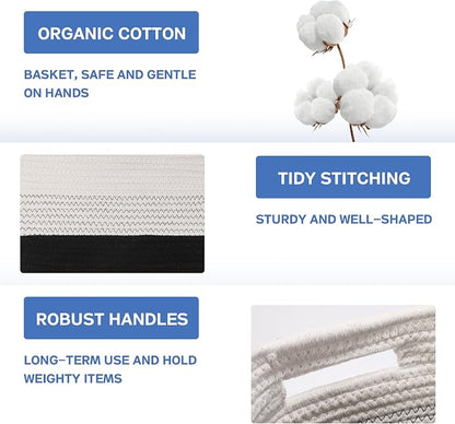 4 Pack Woven Storage Baskets for Organizing - Image 2