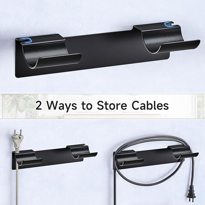 2 PCS Wall Mount Curling Iron Holder and Hair Tool Organizer - Image 4