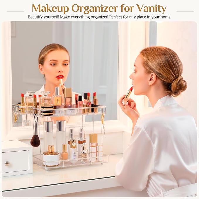 Bathroom Organizer Countertop Perfume Organizer Makeup Organizer Cosmetics - Image 3