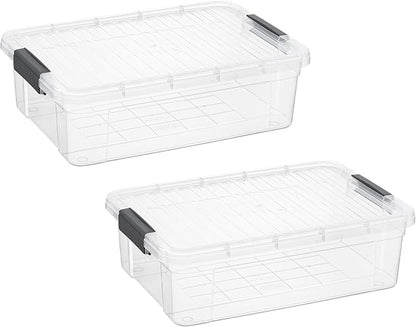 Superio Storage Bins with Lids, Stackable Totes, BPA Free, Odor Free, Organizer by Superio