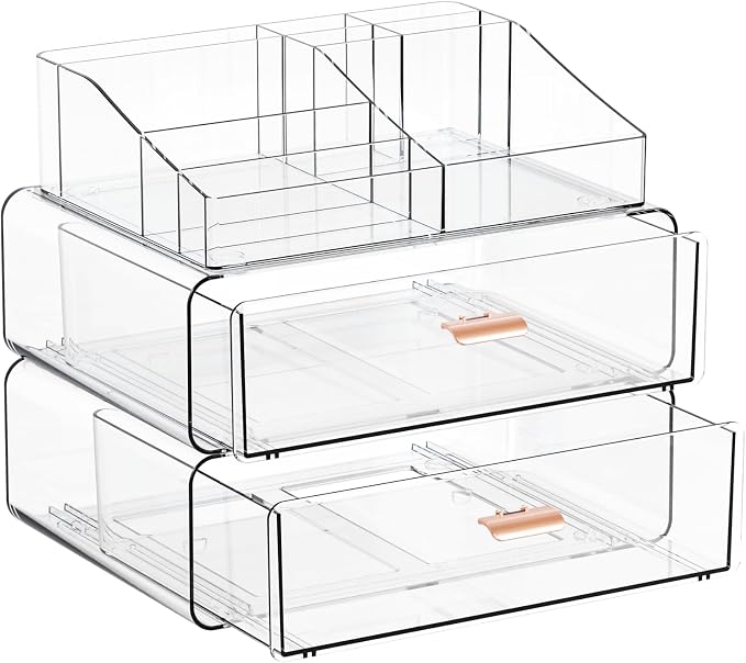 Yieach Clear Acrylic Makeup Organizers Countertop - Image 9
