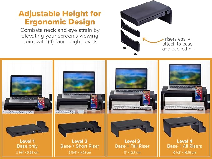 Bostitch Konnect Adjustable Monitor Riser - Image 2