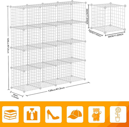 HUBSON Wire Cube Storage Organizer, Book/Toy/Craft/Potted Plants and Pet Closet - Image 3