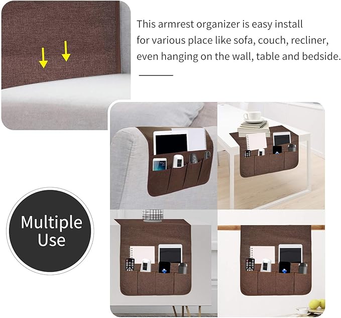 Sofa Armrest Organizer, Remote Control Holder - Image 5