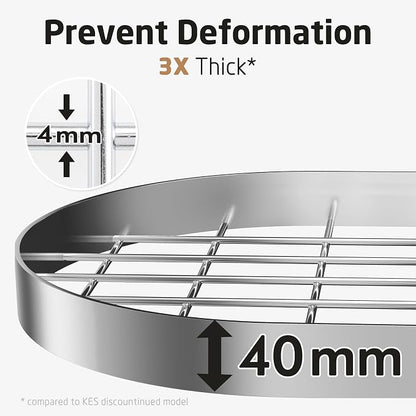 KES 34 Inch Heavy Duty Chrome Hanging Pot Rack Ceiling Mount, Oval Pot and Pan - Image 4