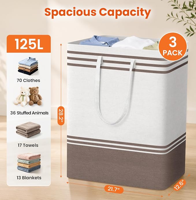 TranquilRelax 3-Pack Laundry Basket - Image 2
