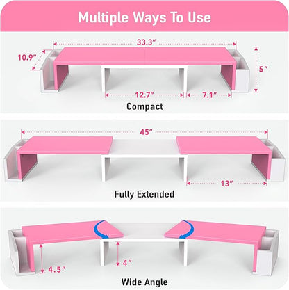 Simple Houseware Desk Dual Monitor Stand Riser - Image 3