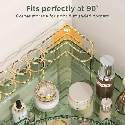 BEFSOP Corner Bathroom Counter Organizer, Upgraded 3-Tier Makeup Organizer - Image 7
