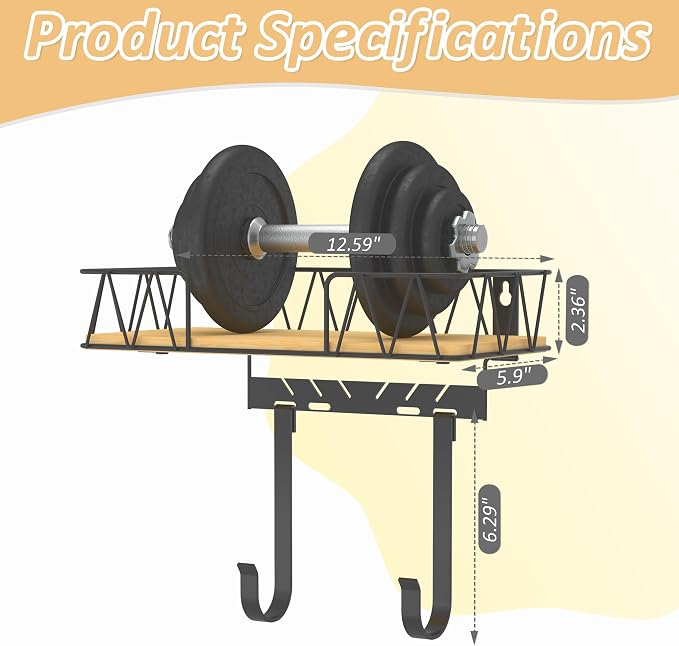 Ironing Board Hanger with Removable Hooks, Ironing Board Holder Wall Mounted - Image 3