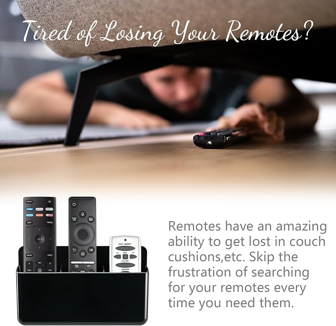 3 Slot Remote Control Holder, TV Remote Holder Wall Pen Storage Accessories - Image 3