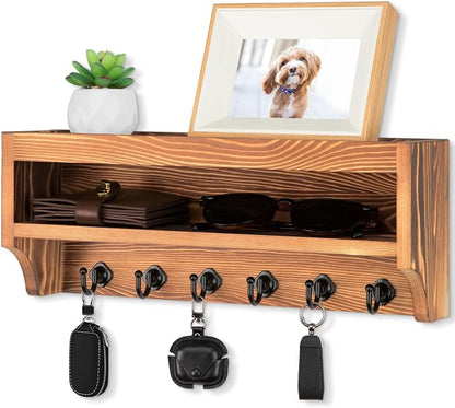 Nekon Key Holder Wall Mount, 12.8" W x 5.6" H x 3.7" D Wall Mounted Key and by NekonDesign