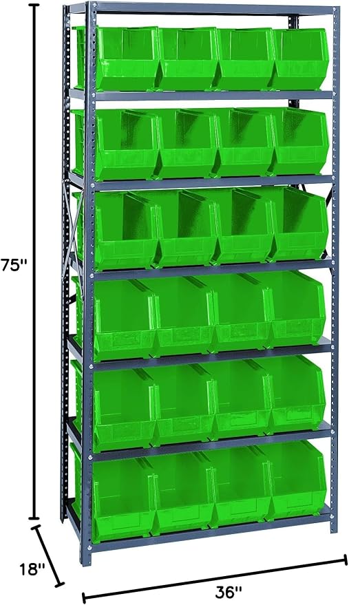 Quantum Storage Systems QSBU-265GN Giant Open Hopper Steel Shelving System - Image 2