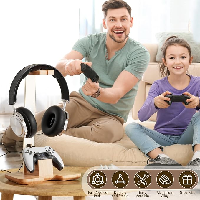 Controller and Headphone Stand for Desk Gaming Desk Accessories Controller and - Image 3
