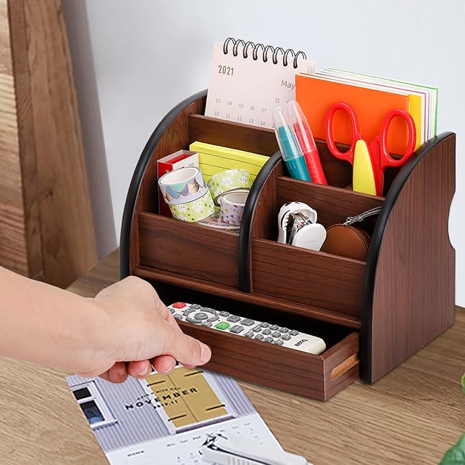 Foraineam Wooden Desk Organizer - Image 6