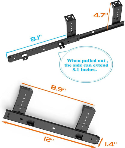 FRMSAET Sliding Keyboard Drawer Tray Hardware 12/14/16/18 inches Slides Heavy - Image 4