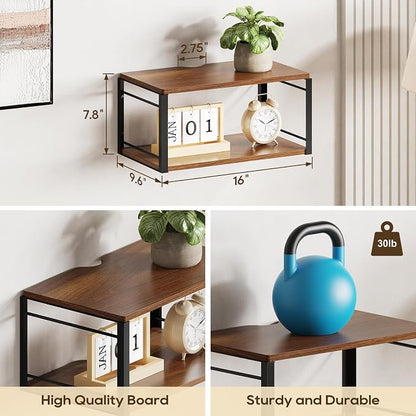 Floating Nightstand, Wood Bedside Shelf Wall Mounted Nightstand, Floating - Image 2