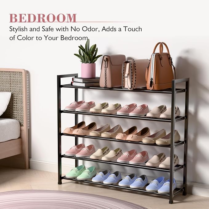 Bumusty 5-Tier Expandable Shoe Rack - Image 6