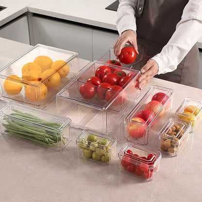 YINGRACE 7 Pack Fridge Organizer Bins, Stackable Refrigerator Organizers and - Image 7