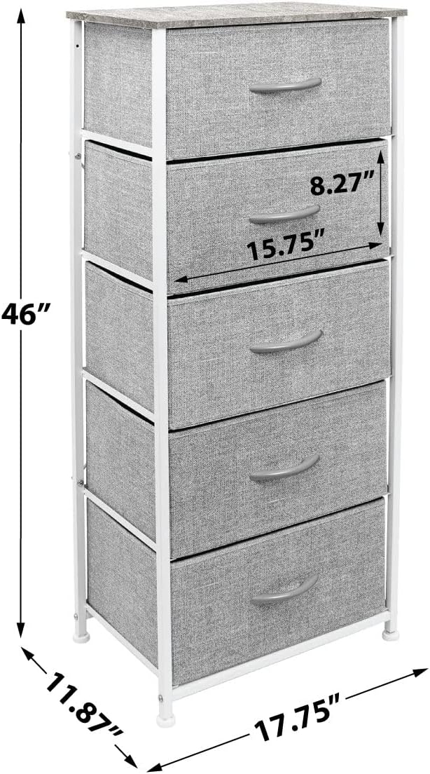 Sorbus Nightstand with 5 Drawers - Image 3