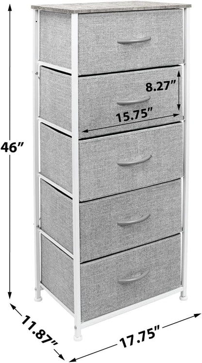 Sorbus Nightstand with 5 Drawers - Image 3