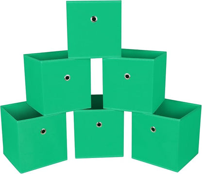 Foldable Storage Cubes Bins, 11 Inch Cloth Storage Cube Fabric Storage Box by NieEnjoy