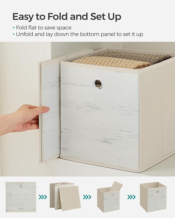 SONGMICS Storage Cubes, Foldable Oxford Fabric and Non-Woven Fabric Storage - Image 3