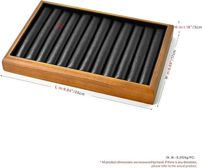 Oirlv Solid Wood 11 Slots Ring Tray Jewelry Organizer Tray Jewelry Drawer - Image 8