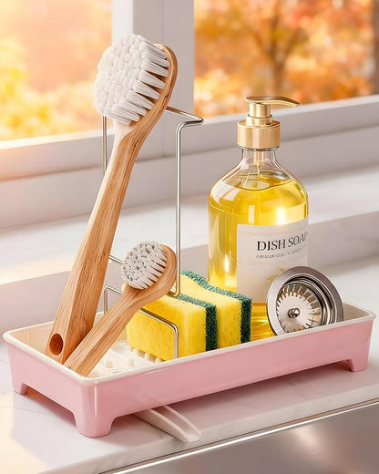 Ceramic-Look Sink Caddy, Rustproof Sponge Holder by Unknown