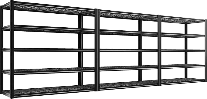 REIBII 48.2''W Garage Shelving Heavy Duty Metal Shelving 3000LBS Storage by REIBII