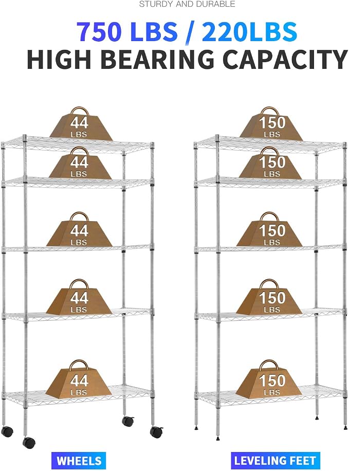 BestOffice | 5-Tier Wire Shelf - Image 4