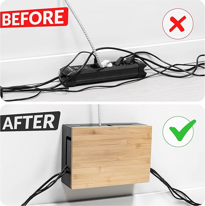 Bamboo Cable Management Box - Image 4