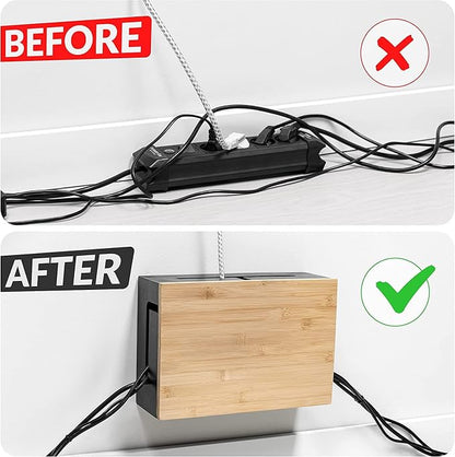 Bamboo Cable Management Box - Image 4