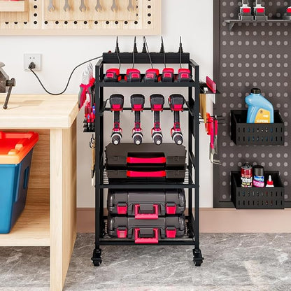 INGIORDAR Large Power Tool Organizer Storage Cart - Image 5