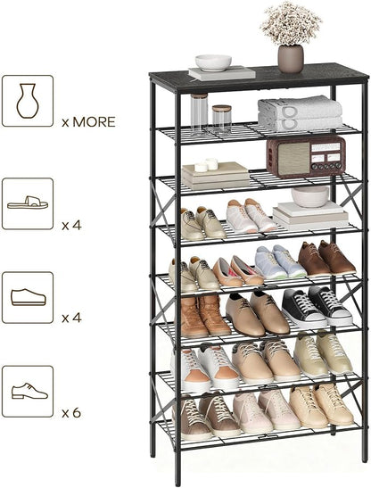 YATINEY 8 Tier Shoe Rack, Large Capacity Shoe Storage Organizer Holds 32 Pairs - Image 8